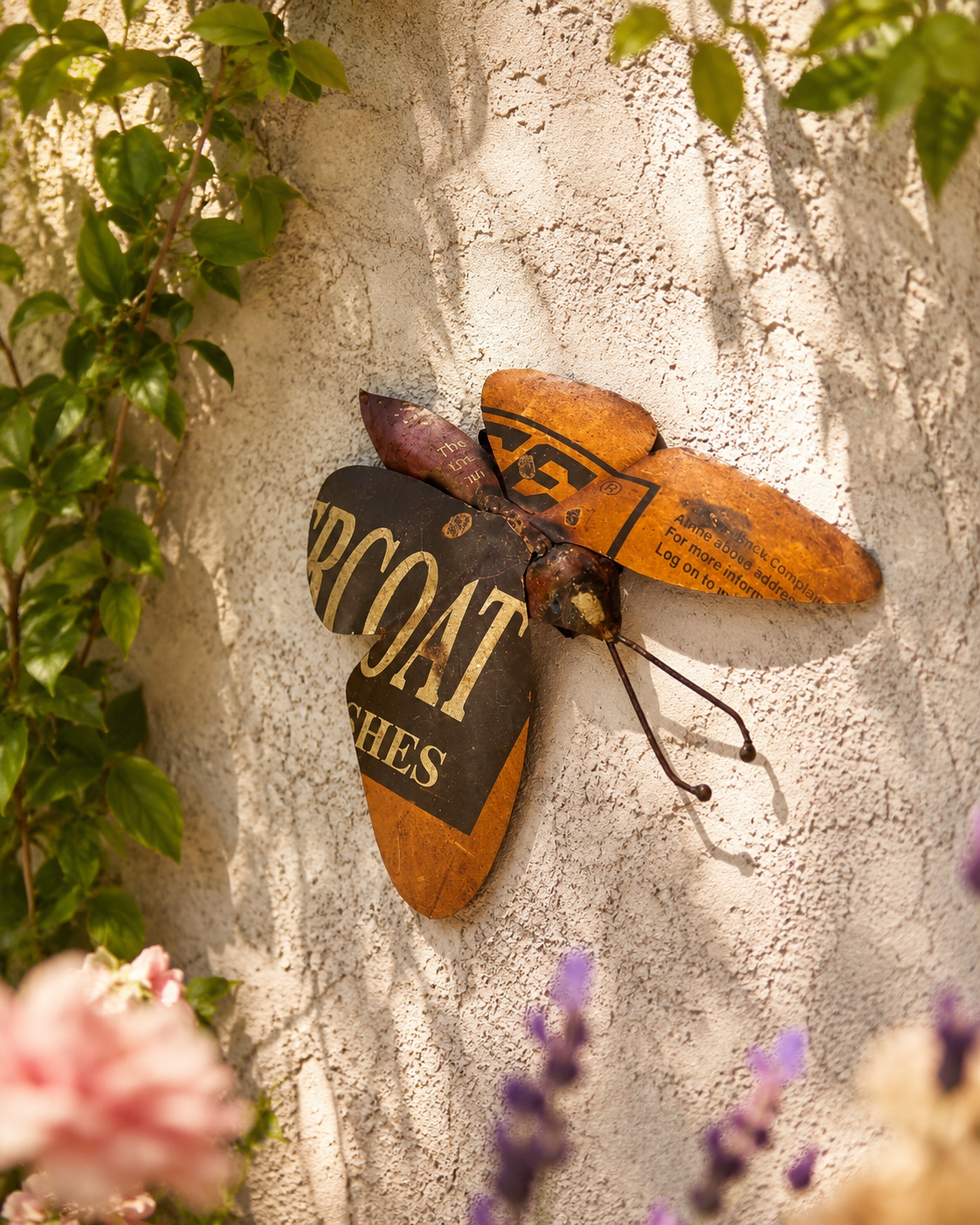 Recycled Iron Wall Mount Butterfly
