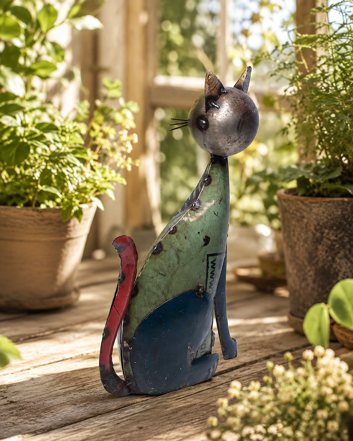 Recycled Iron Big Cat