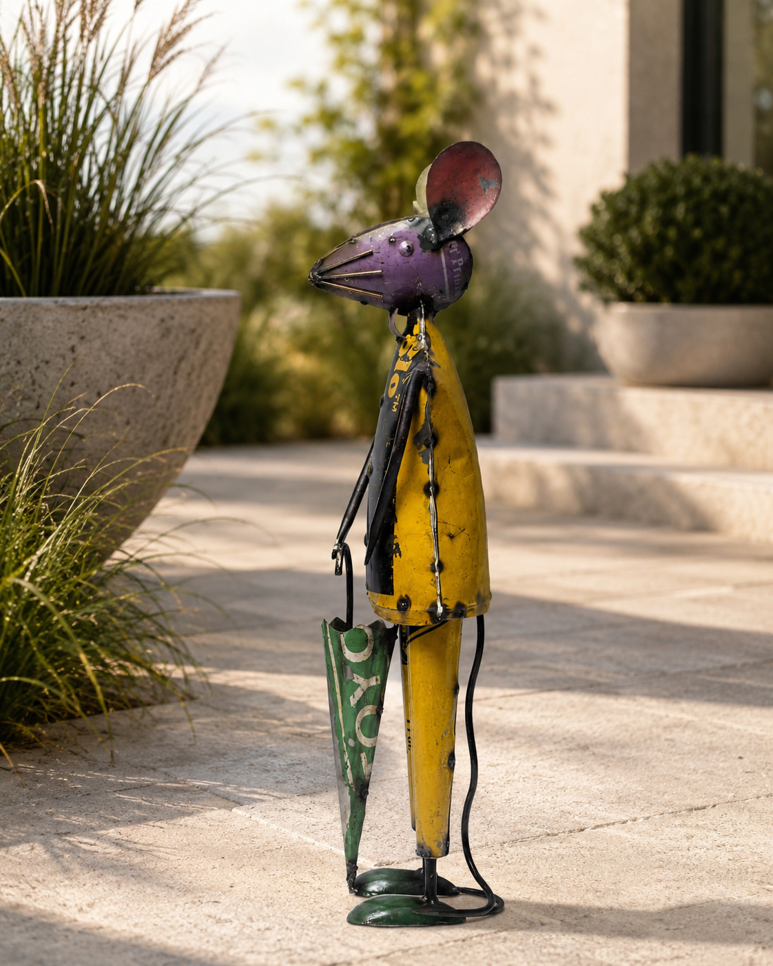 Recycled Iron Mouse With Umbrella