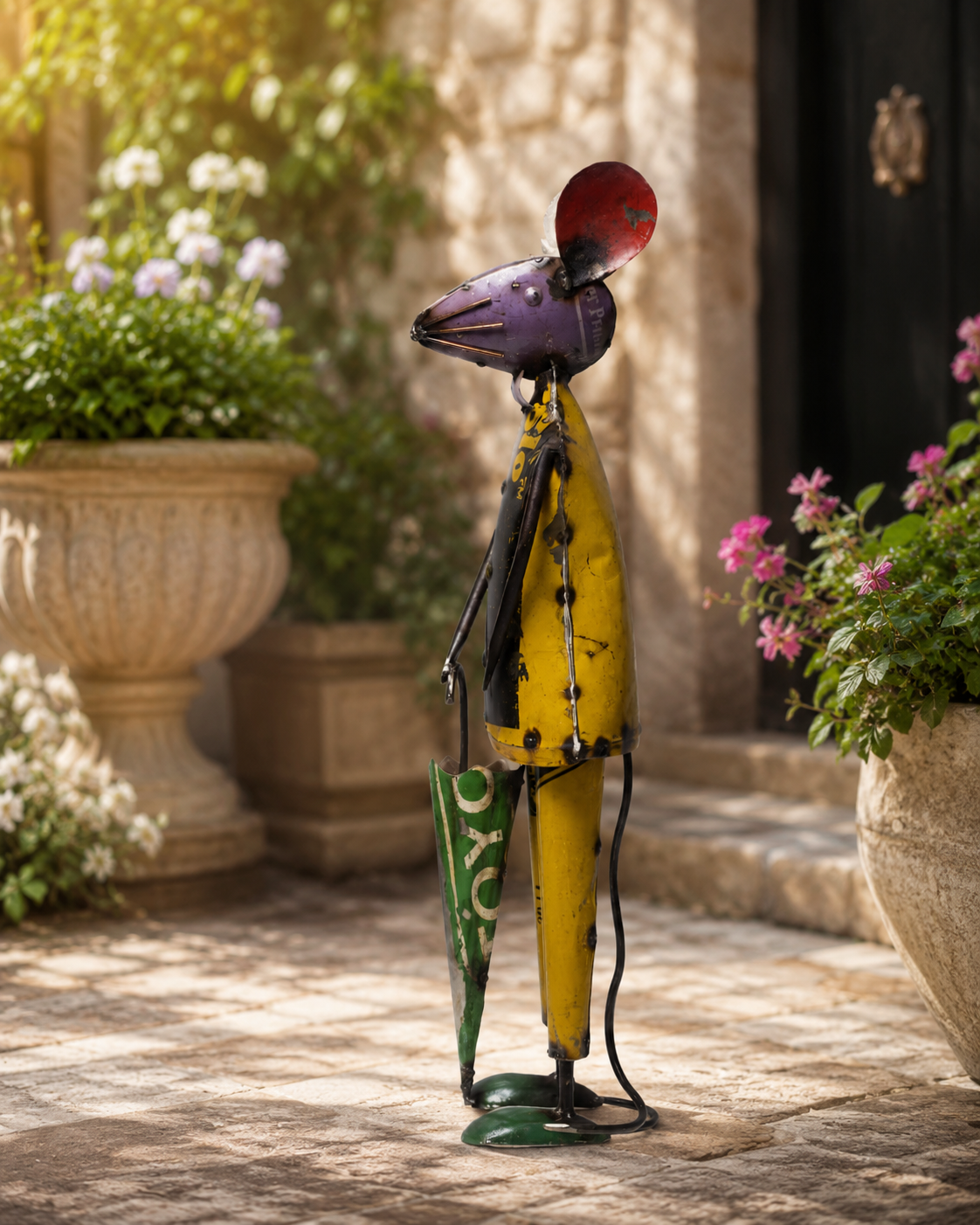 Recycled Iron Mouse With Umbrella