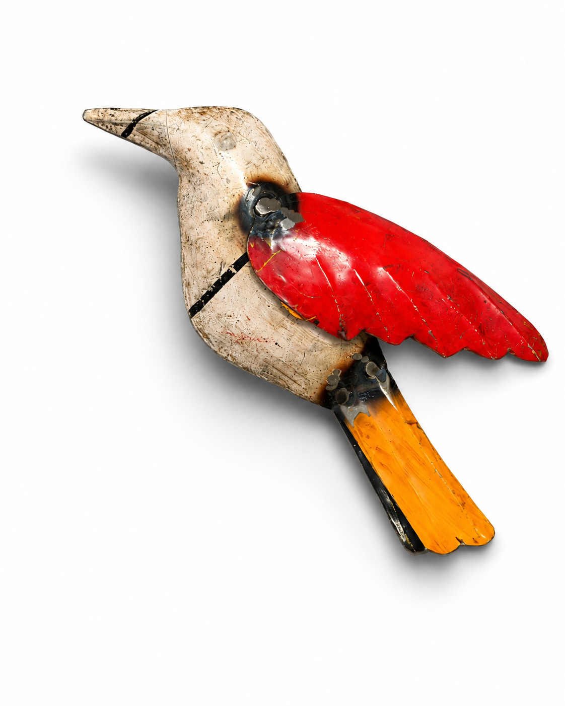 Recycled Iron Bird Wall Mount