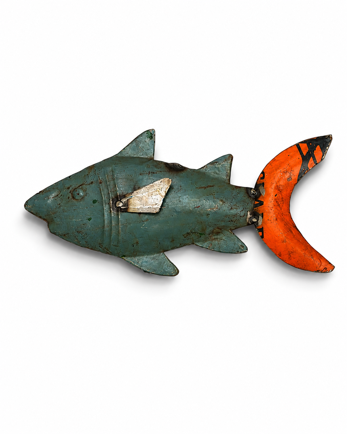 Recycled Iron Fish Wall Mount